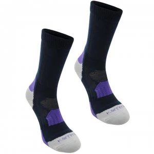 Image of Karrimor Walking Socks 2 Pack Ladies - Navy/Purple