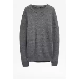 Image of French Connection Cashmere Blend Texture Jumper - Grey