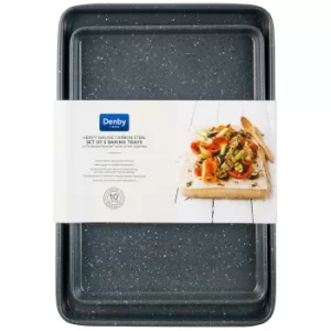 Image of Denby Quantanium Set Of 2 Baking Sheets
