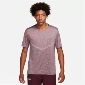 Image of Nike Dri-FIT Rise 365 Mens Short-Sleeve Running Top - Red