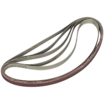 Image of Sealey 6mm x 456mm Sanding Belt 6mm x 456mm 60g Pack of 5