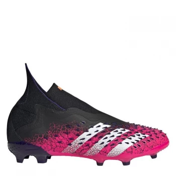 Image of adidas Predator Freak + Junior FG Football Boots - Black/ShockPink