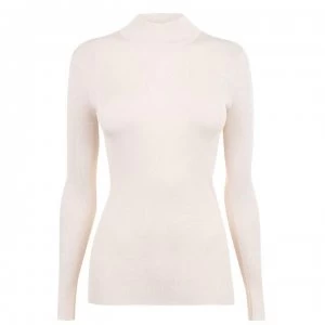 Image of NA-KD Ribbed Polo Knit Jumper - O White 0260