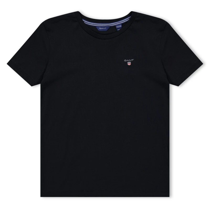 Image of Gant Logo T Shirt - Black 7 - 8 Years