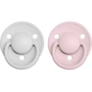 Image of BIBS De Lux Natural Rubber Size 1: 0+ months dummy Haze / Blossom 2 pc