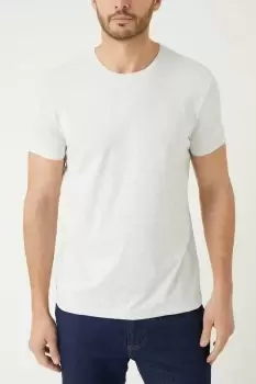 Image of White, Black, Grey Marl 3 Pack Crew Neck T-Shirts