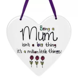 Image of Just Saying Hanging Heart Mum