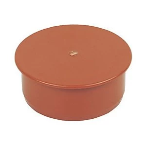 Image of FloPlast D296 Temporary End Plug - Terracotta 110mm