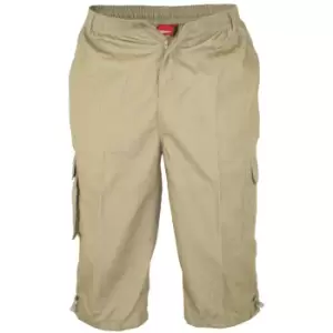 Image of Duke Mens Mason Kingsize Cargo Capri Shorts (8XL) (Sand)