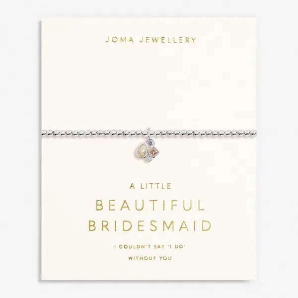 Image of Bridal A Little Beautiful Bridesmaid Silver Plated 17.5cm Bracelet 7031