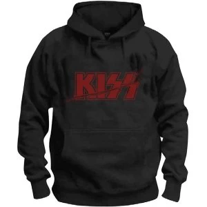 Image of KISS - Slashed Logo Mens Medium Pullover Hoodie - Black