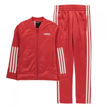 Image of adidas Girls Back 2 Basics Tracksuit - Red/White