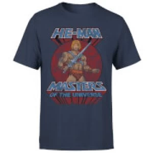 Image of He-Man Distressed Mens T-Shirt - Navy - L