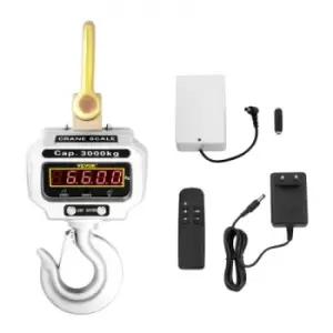 Image of VEVOR Digital Crane Scale Heavy Duty Crane Scale Aluminum Digital Hanging Scale LCD-Display (3000kg 6600lbs)
