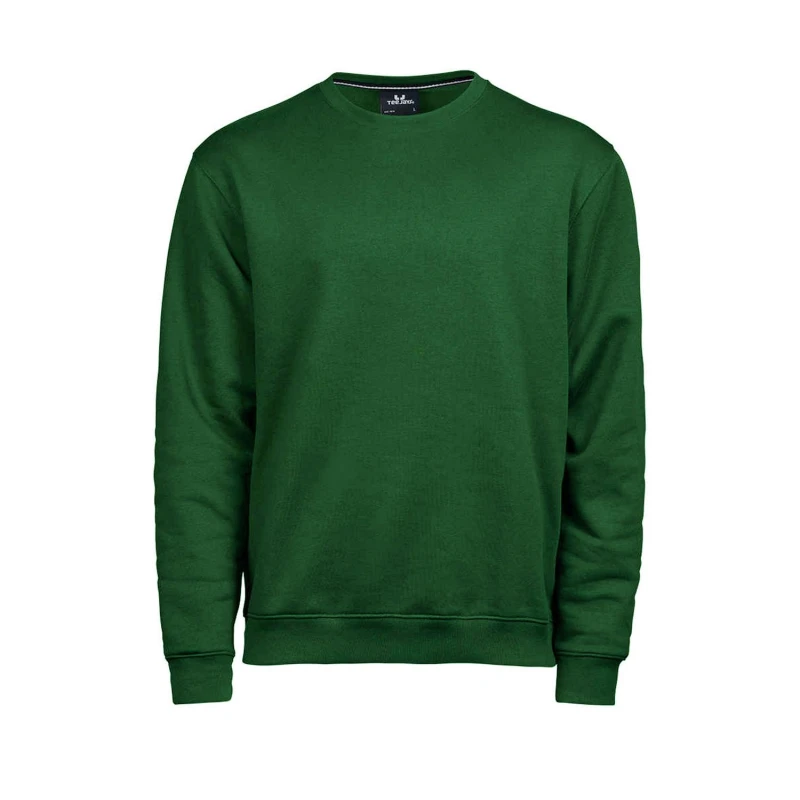 Image of TEE JAYS Mens Plain Black Sweatshirt in Green Size: Small Green Male S