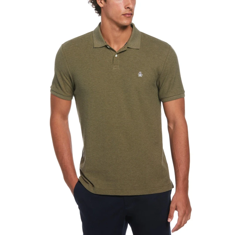 Image of Original Penguin Daddy Polo Shirt Dsty Olive Hthr male Small