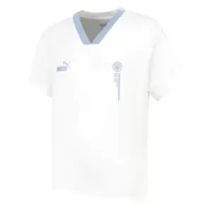 Image of 2023-2024 Man City Ftbl Culture Tee (White) - Kids