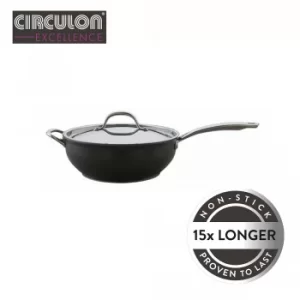 Image of Circulon Excellence Hard Anodised Non-Stick Induction 28cm Chef Pan Black