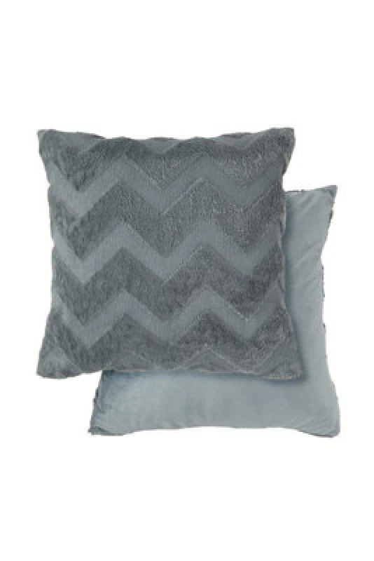 Image of New Edge Blinds Newton Zig Zag Collection Soft Touch Cushion Cover in Grey Size: 43cm x 43cm Grey Unisex 43cm x 43 cm