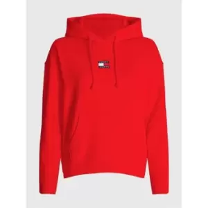 Image of Tommy Jeans Centre Badge Hoodie - Red