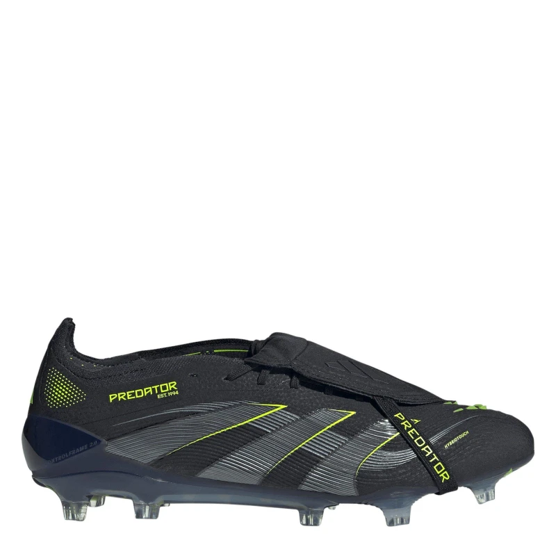 Image of adidas Predator Elite Fold-Over Tongue Firm Ground Football Boots Black/Lemon male 8 (42)