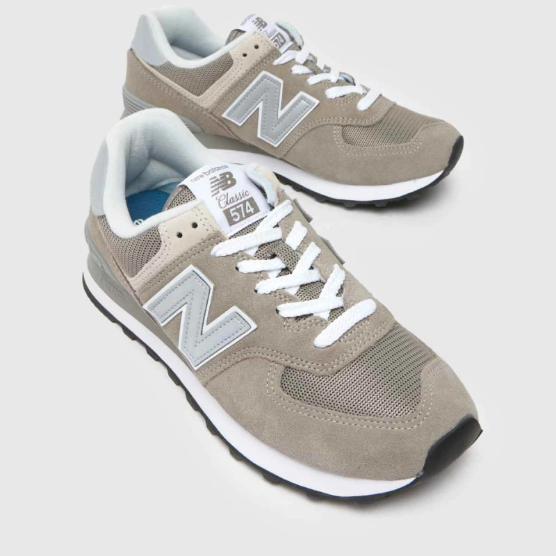 Image of New Balance 574 trainers in grey Grey UK 3.5 (EU 36)