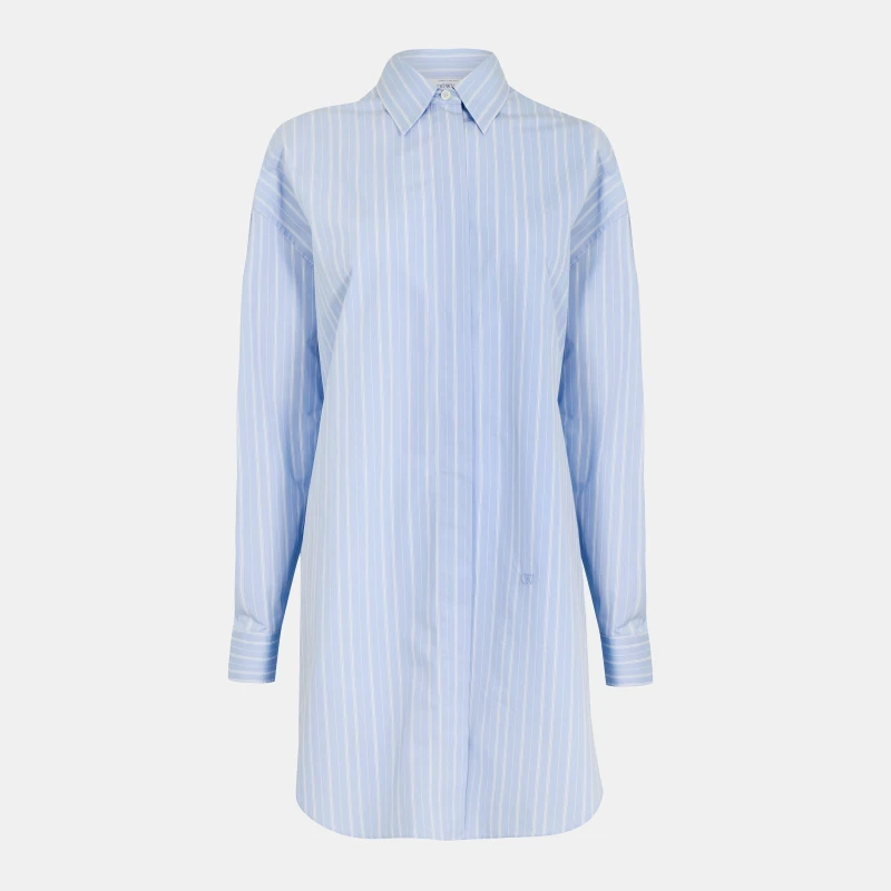 Image of Off White Womens Long Sleeve Relaxed Fit T-Shirt Blue/White female 6 (2XS)