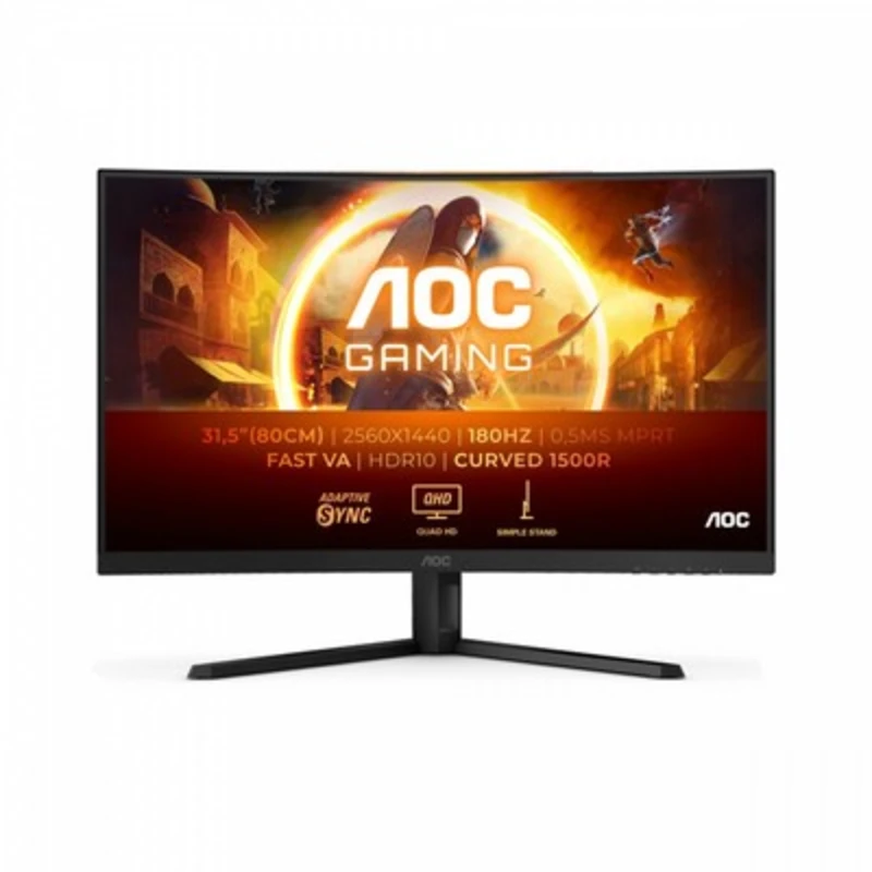 Image of AOC AOC 32" Quad HD Curved Gaming Monitor, 180Hz (CQ32G4VE) 10444645