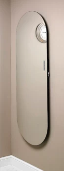 Image of Wickes Soap Ellipse Water Glass Radiator - Mirrored 1380 x 500 mm