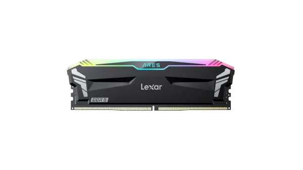 Image of Lexar ARES RGB 32GB (2x16GB) 6400MHz DDR5 Memory Kit - Black - LD5EU016G-R6400GDLA