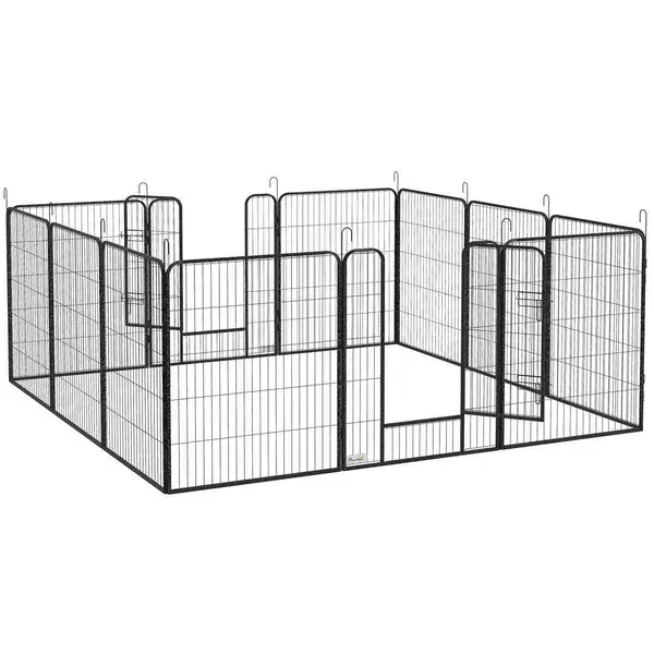 Image of Pawhut Heavy Duty 12 Panel Pet Exercise Pen 100cm