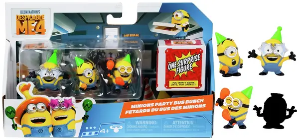 Image of Despicable Me 4 Despicable Me 4 2" Collectible 4pk Party Bus