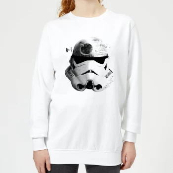Image of Star Wars Command Stromtrooper Death Star Womens Sweatshirt - White - M