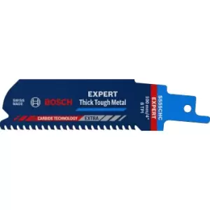 Image of Bosch Expert S555CHC Thick Tough Metal Cutting Reciprocating Saw Blades 100mm Pack of 1