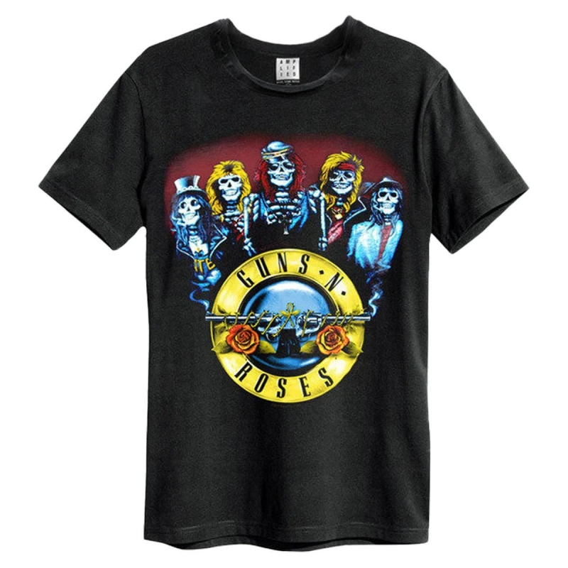 Image of Amplified Amplified Men Skeleton Drum Guns N Roses T-Shirt in Black Size: X-Small Black XS Male 5063852060610