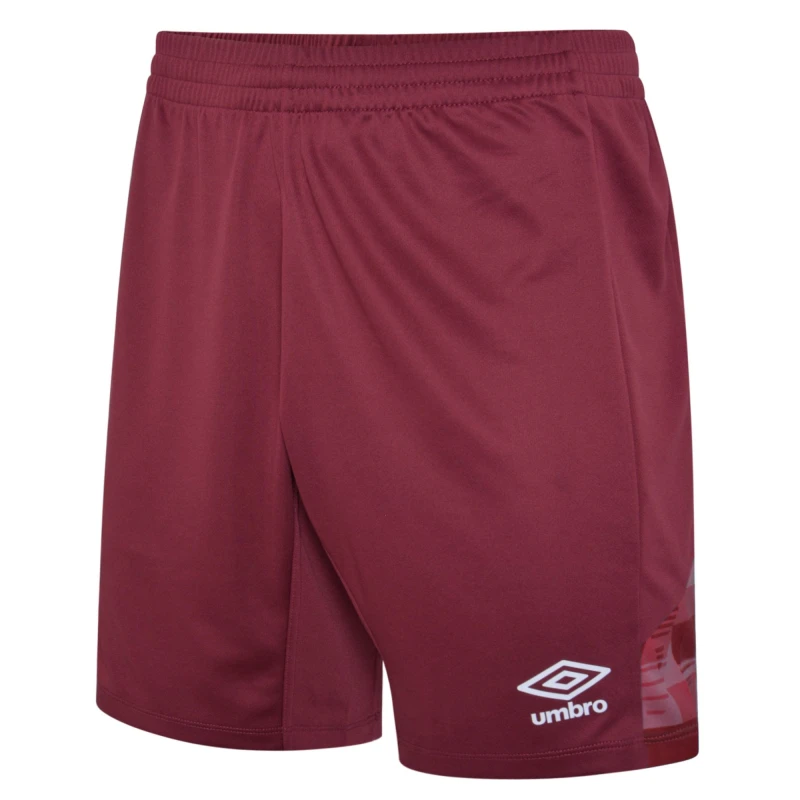 Image of Umbro Vier Shorts in Burgundy Size: 11-12 Years Burgundy Unisex 11-12 Years