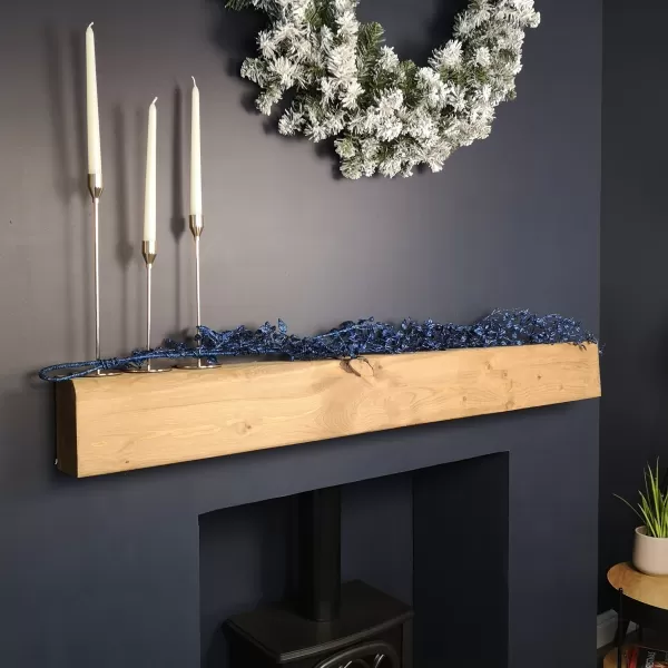 Image of 1.5m Midnight Blue Glitter Leaf Christmas Garland Decoration with Hanging Loop