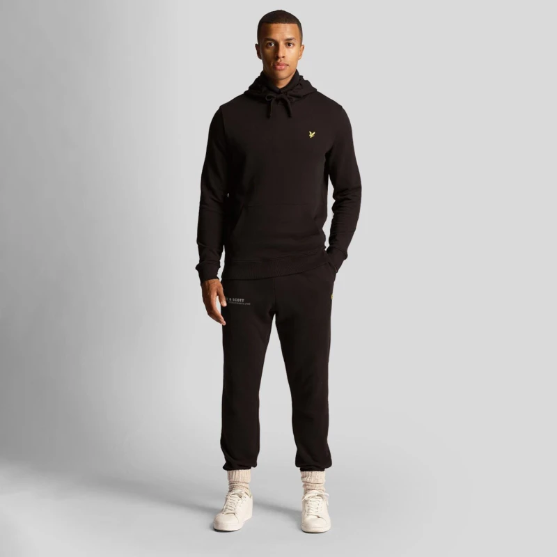 Image of Lyle and Scott Co-Ordinate Print Slim Sweatpants Black male M