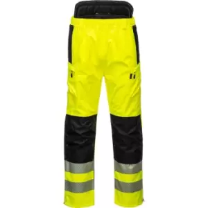 Image of Portwest PW34 Hi Vis Work Trousers Yellow / Black Large 31"