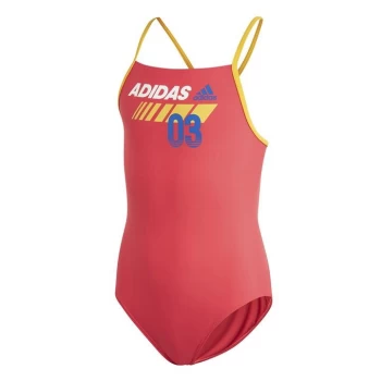 Image of adidas YA Swimsuit Junior Girls - Red