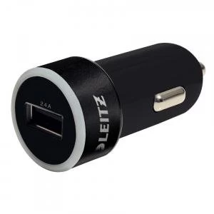 Image of Leitz Black Complete Universal USB Car Charger Single 62210095