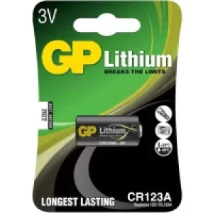 Image of GP CR123A 3V Lithium Battery (1 Pack)