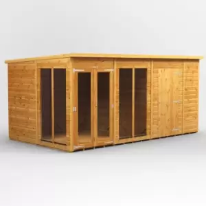 Image of 14x8 Power Pent Summerhouse Combi Building including 6ft Side Store