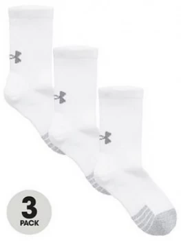 Image of Urban Armor Gear Ua Youth Heatgear Crew Socks - White