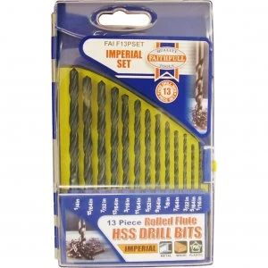 Image of Faithfull 13 Piece HSS Drill Bit Set Imperial