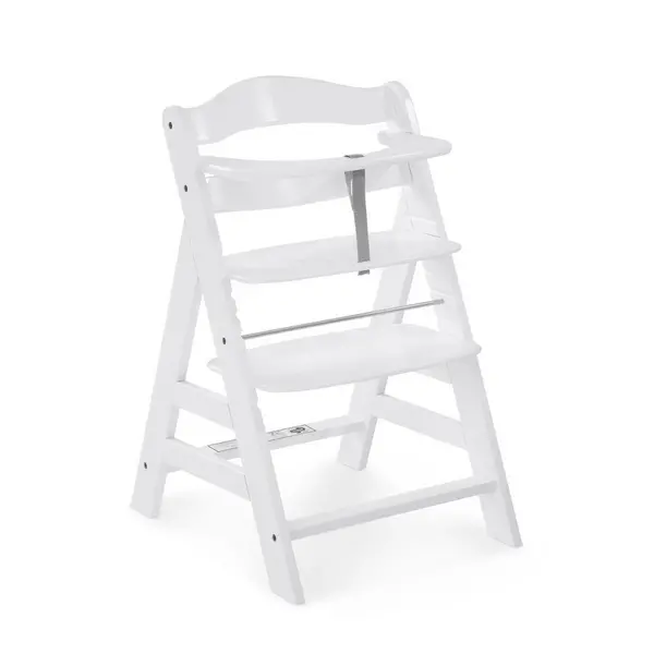 Image of Hauck Alpha+ Wooden Highchair - White