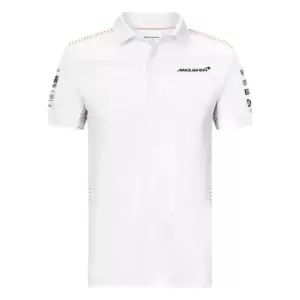 Image of 2021 McLaren Mens Team Polo Shirt (White)