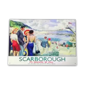 Image of British Railways Retro Advertising Scarborough Vintage Metal Sign