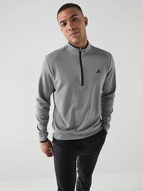 Image of adidas Golf adidas Golf Lightweight 1/2 Zip Top Grey Male S34/37 AG87301