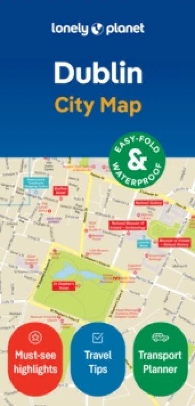 Image of Lonely Planet Dublin City Map : Durable, Waterproof, Easy-Fold Planning Map with Attractions & Walking Tours Sheet map, folded